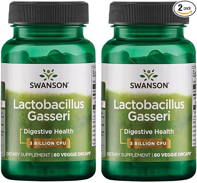 Swanson Lactobacillus Gasseri 3 Billion (60 Veggie 2 Bottles