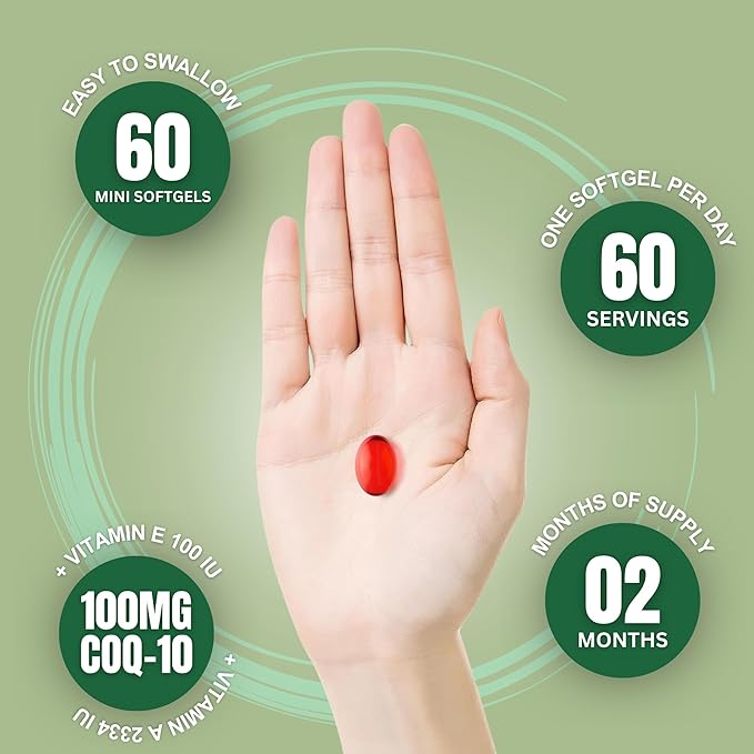 Zaytun CoQ10 Highly Absorbable, Heart Health 60 Mini