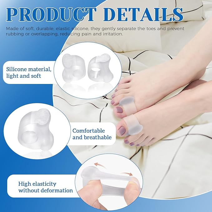 18Pcs Gel Toe Separator, Pinky Toe (18)