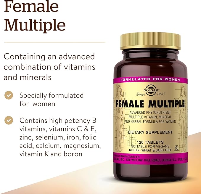 Solgar Female Multiple, 120 Tablets 40 Servings