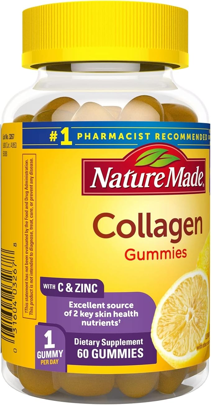 Nature Made Collagen Gummies with Vitamin 60 Gummies, 60 Day