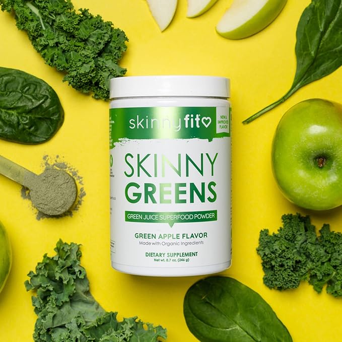 SkinnyFit Skinny Greens, Green Juice Superfood 30 Servings