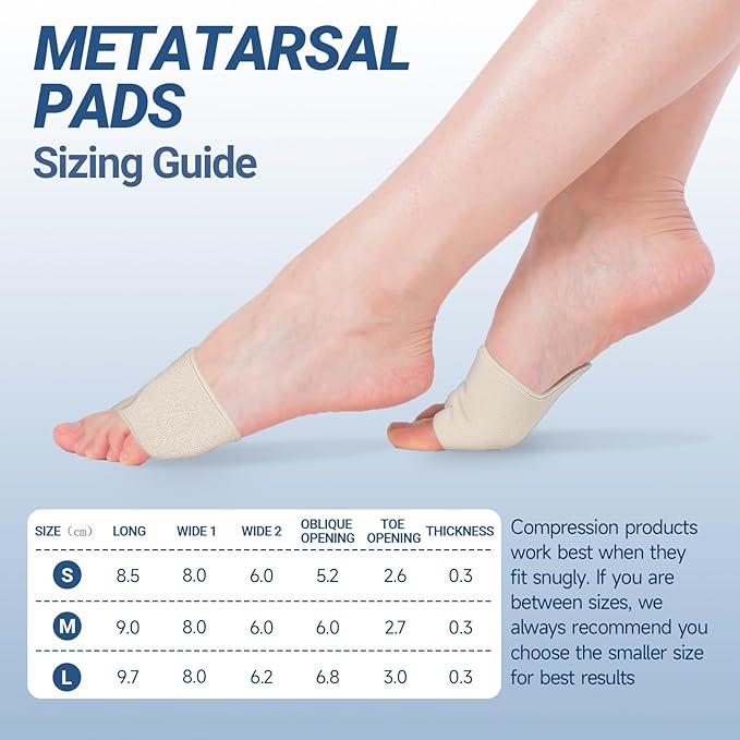 2 Pairs Metatarsal Pads with Gel