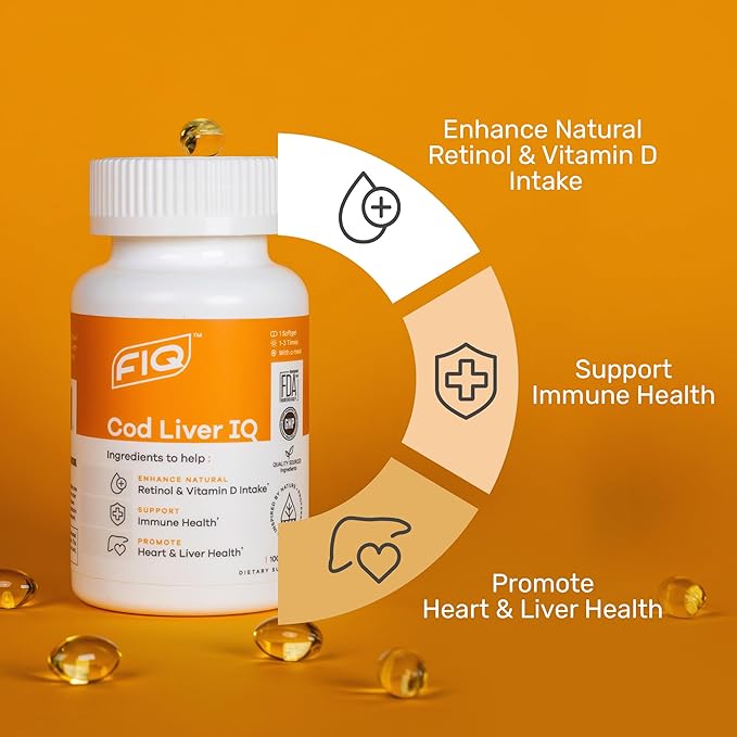 FIQ - Cod Liver IQ: Cod 3 Fatty 100 Capsules