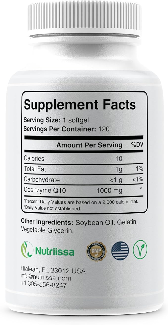CoQ10 1000mg - High Dose for: