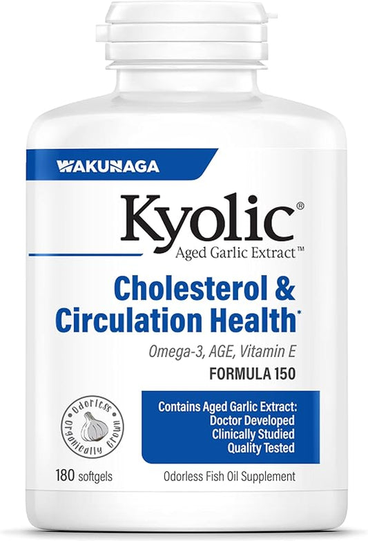 Kyolic Aged Garlic Extract Formula 150, Omega-3 180 180 Soft