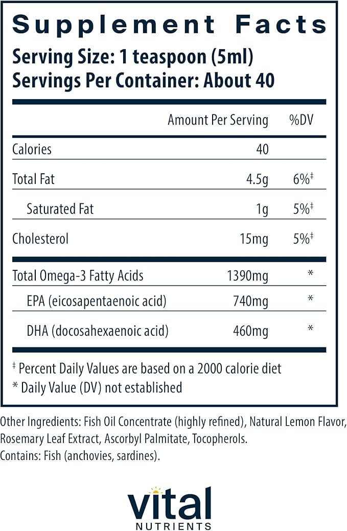 Vital Nutrients - Ultra Pure Fish 1400 (Pharmaceutical 200 ml