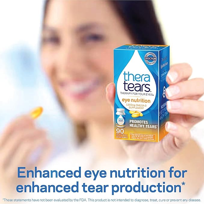 TheraTears 1200mg Omega 3 Supplement 90 Count 30mL 1 1 Fl