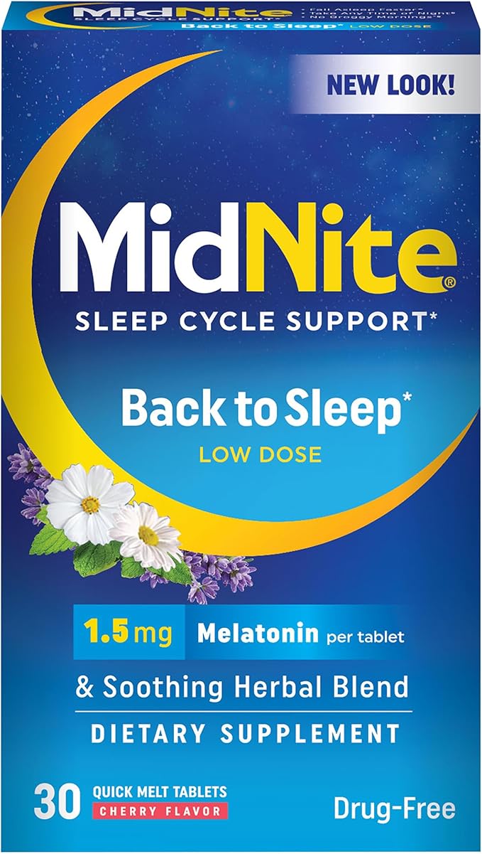 MidNite Sleep Aid Cherry Tablets 30 150 Count