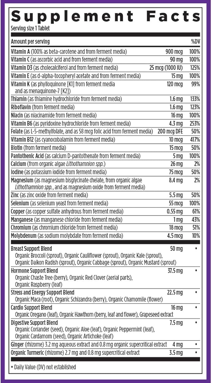 New Chapter Women's Multivitamin 40 plus 20+ Nutrients 40+, Gentle 48 Count