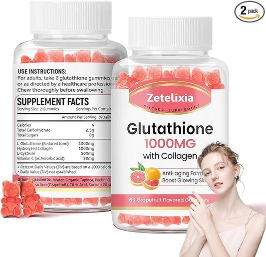 2 Pack Glutathione Collagen Gummies 120 Count