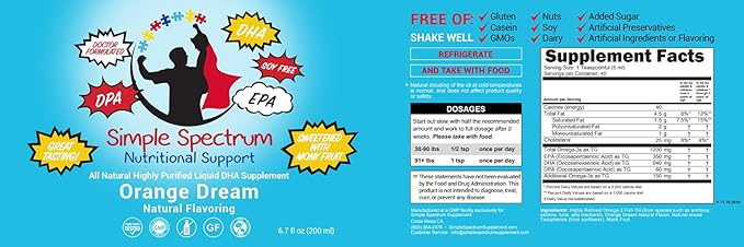 Simple Spectrum, All Natural Fish Oil, 3 DHA