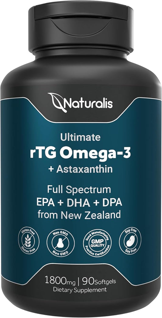 Ultimate rTG Omega 3 Fish Oil 1800mg from Omega3s EPA, 90 Softgels