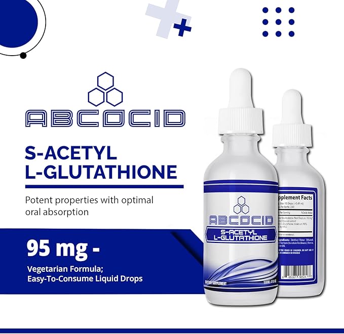 S-Acetyl L-Glutathione 95 mg, 4 Oz 240 Servings,
