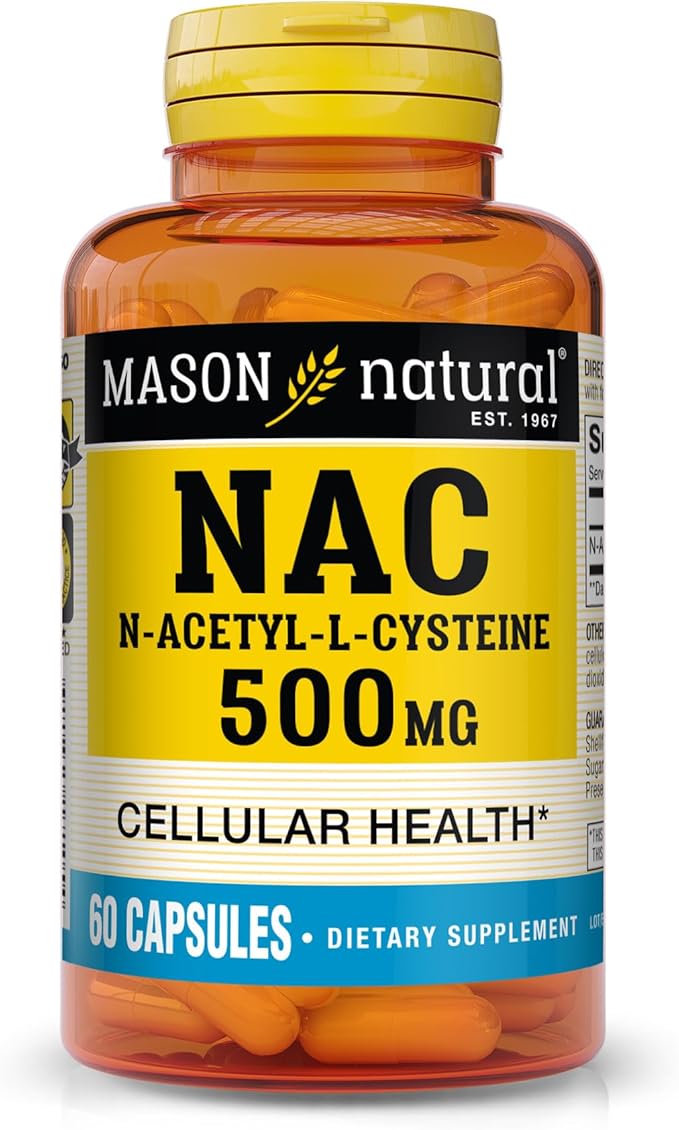 MASON NATURAL NAC N-Acetyl L-Cysteine 500 mg 60 Capsules