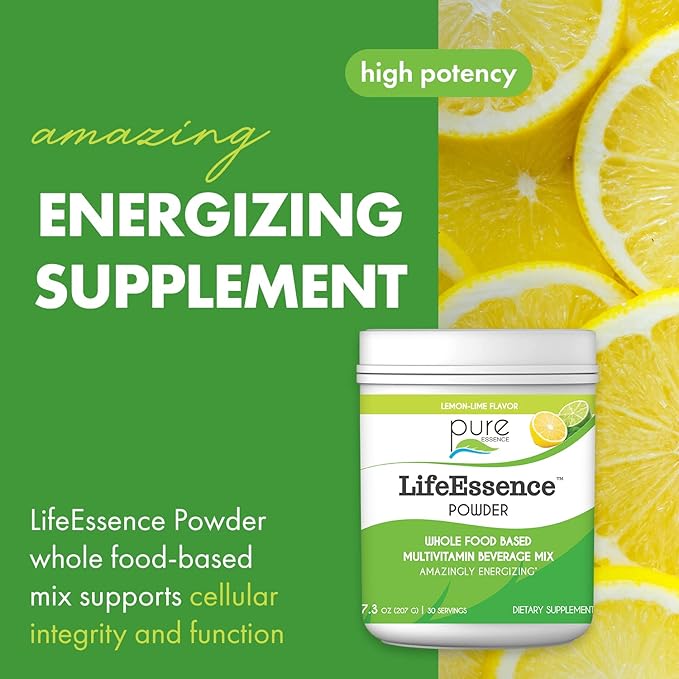 PURE ESSENCE LABS LifeEssence Multivitamin Powder D3, B12, B12, and 7.3 oz