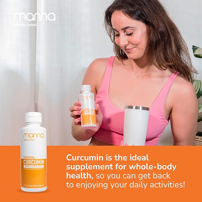 Manna Vitamins Evolved Liposomal Liquid Curcumin for Advanced Absorption Best Turmeric Supplement for a Healthy Life (2 Pack)