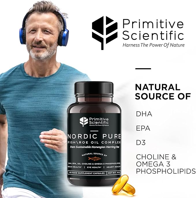 Nordic Pure Fish Roe Oil Complex (60 Fish D3, Choline 3 Supplements