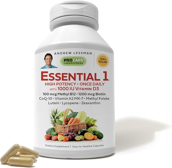 ANDREW LESSMAN Essential-1 Multivitamin 1000 IU D3 60 60 Small 100 mcg B12. CoQ10 CoQ10 Lutein