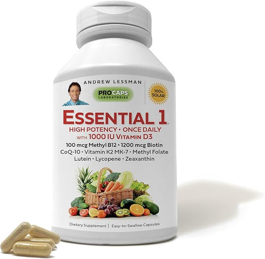 ANDREW LESSMAN Essential-1 Multivitamin 1000 IU D3 60 60 Small 100 mcg B12. CoQ10 CoQ10 Lutein