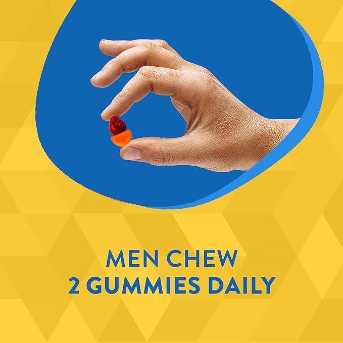 Alive! Men's Gummy Vitamin, Complete Multi-Vitamin 60 Gummies.