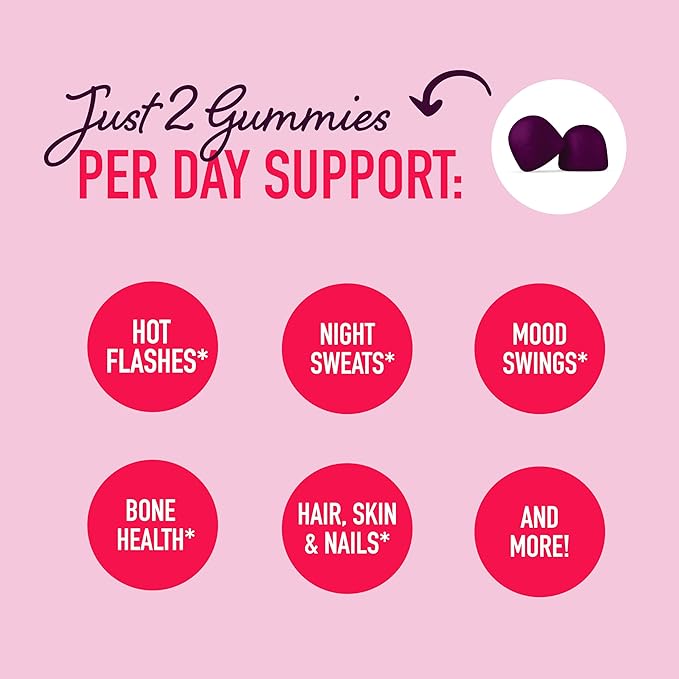 Menopause Support Gummies D3, PABA, 60ct.