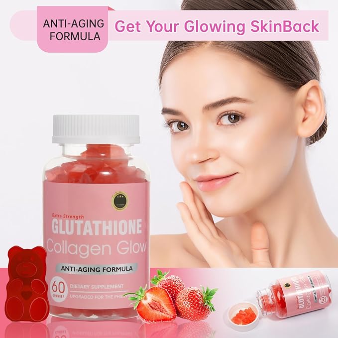 Glutathione Collagen Glow Gummies for Women, 60/120Pcs Korean (2)