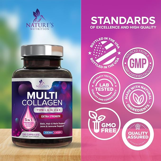 Collagen Peptides for Women & Men 240 Capsules