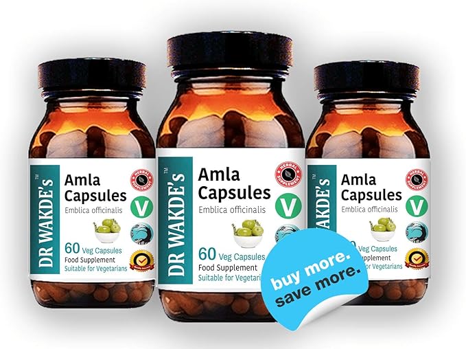 Amla Capsules (Amalaki, Indian Gooseberry, Emblica 60 Veg