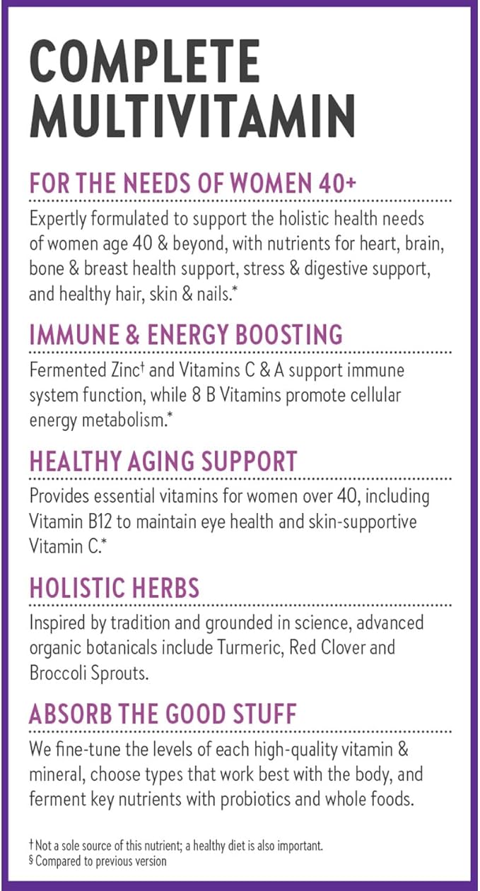 New Chapter Women's Multivitamin 40 plus 20+ Nutrients 40+, Gentle 48 Count
