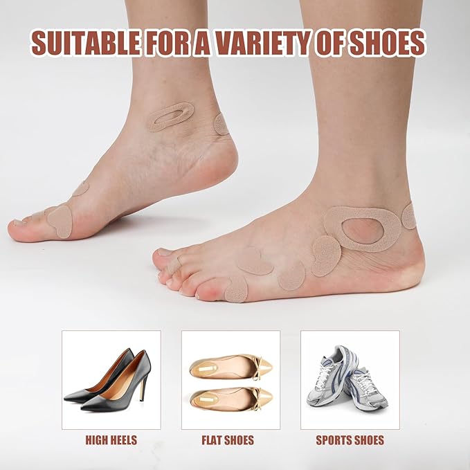 14PCS Moleskin Adhesive Pads for Feet 2 Sizes