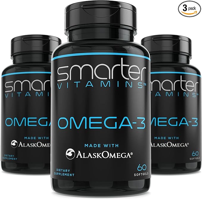 (3 Pack) Smarter Omega 3 Fish 2000mg, DHA