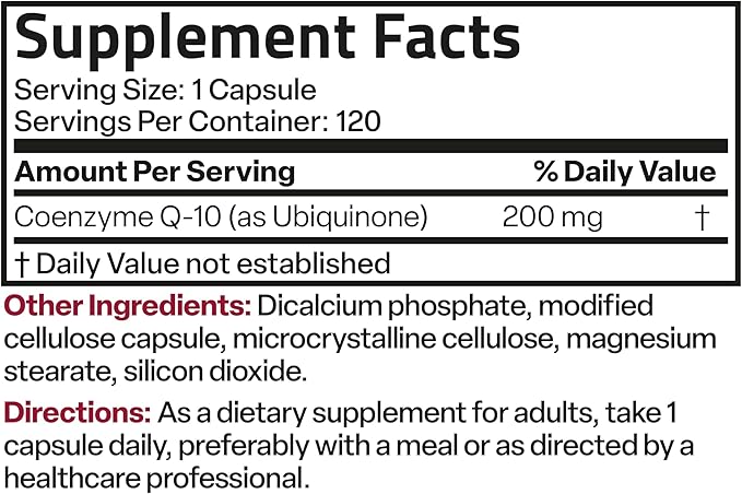 Bronson CoQ10 200 MG High Potency 120 Vegetarian