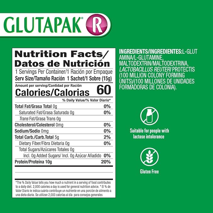 R Probiotics with Glutamine and Lactobacillus Reuteri, 15g per Packet - 3 Packets