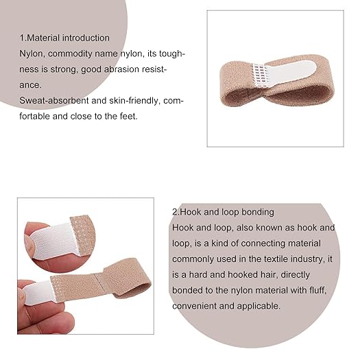 10Pcs Fabric Hammer Toe Corrector, Reusable