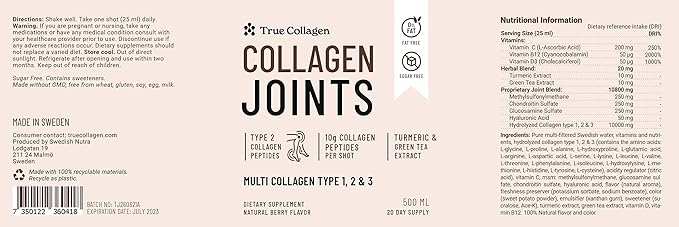 Joints 500ml - Premium 11000mg Collagen 20-day-supply
