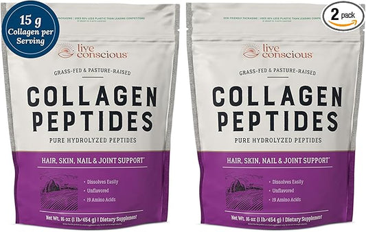 Live Conscious Collagen Peptides Powder 16oz (2-Pack) (2-Pack)