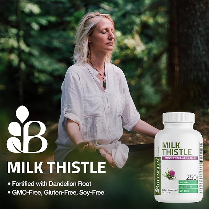 Bronson Milk Thistle Silymarin Marianum & 250 Capsules