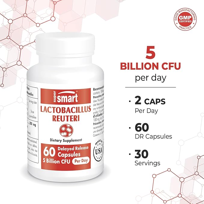 Supersmart - Lactobacillus Reuteri 5 Billion 60 DR
