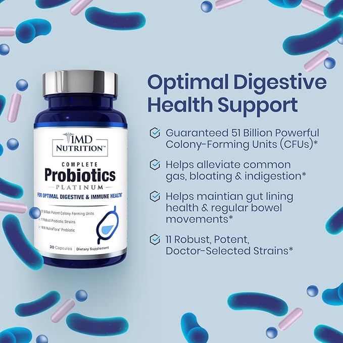 1MD Nutrition Complete Probiotics Platinum 50 Billion 11 Strains 30 Caps