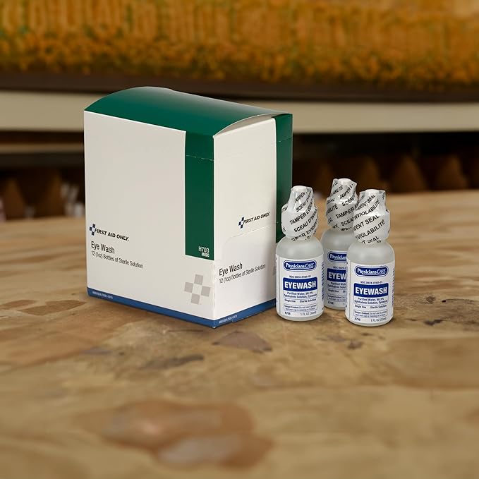 First Aid Only PhysiciansCare Eye Wash 1-oz Bottle (12 Pack)
