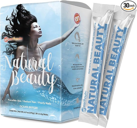EarthNutri Natural Beauty Marine Collagen Peptides (30 Stick