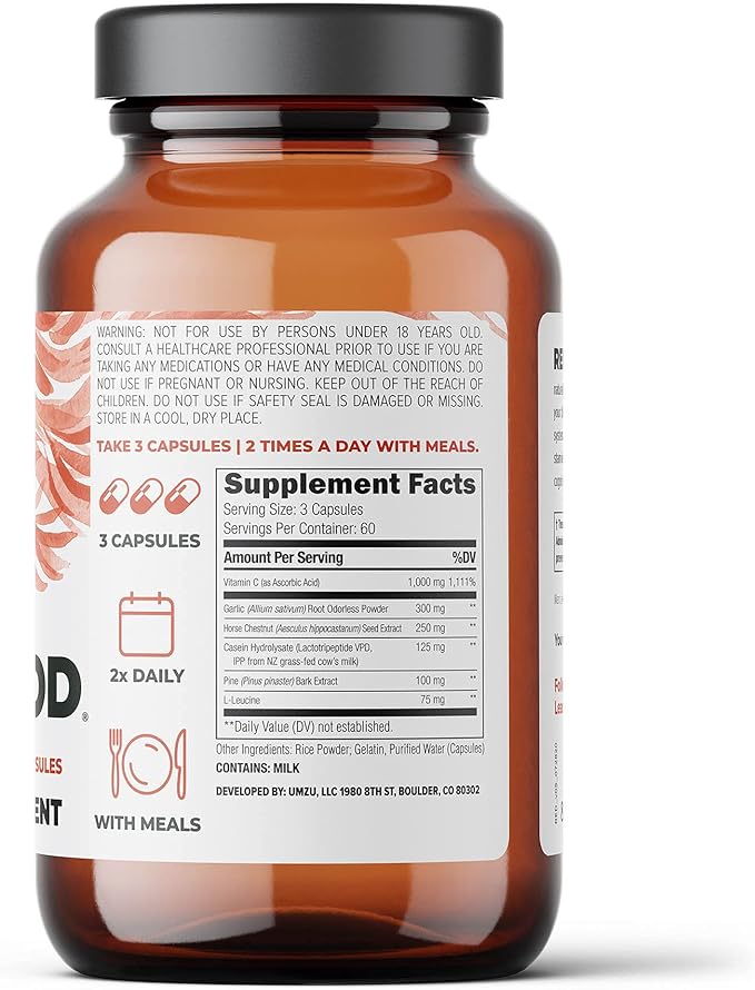 UMZU Redwood - Supports Nitric Oxide 30 Day 180 Capsules