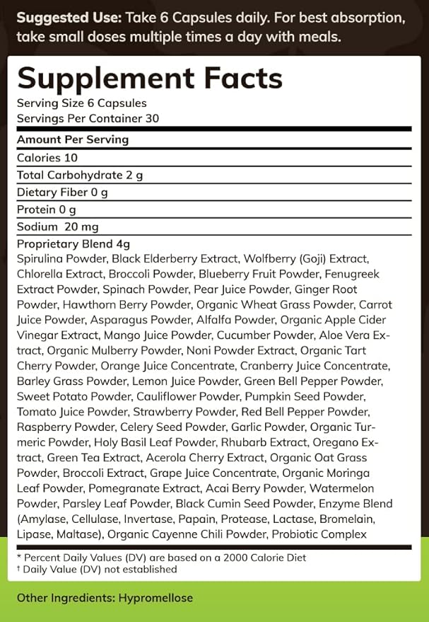 Texas SuperFood - Original Superfood Capsules, 180 Capsules (2-Pack)