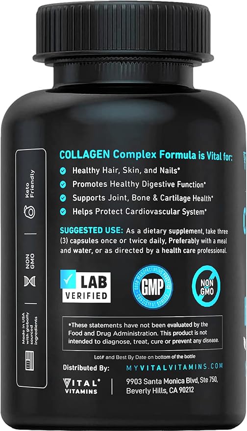 Vital Vitamins Collagen for Women & (2 Pack) 300 Capsules
