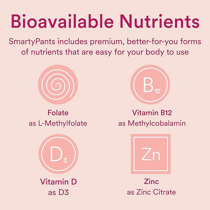 SmartyPants Women's Multivitamin Gummies: Omega 3 CoQ10, Vitamin D3, C, B12, B6, B6, Vitamin 240 Count (40 Day