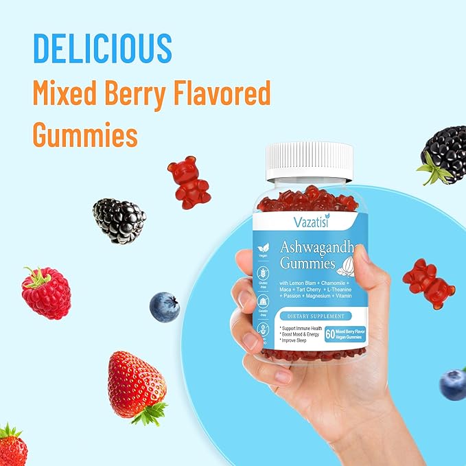 2 Pack Ashwagandha Gummies for Women 2500mg Organic 120 Count