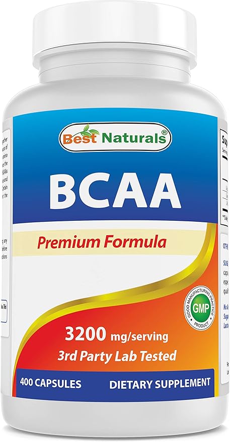 Best Naturals BCAA Branch Chain Amino 3200mg per 400 Capsules 100% Pure