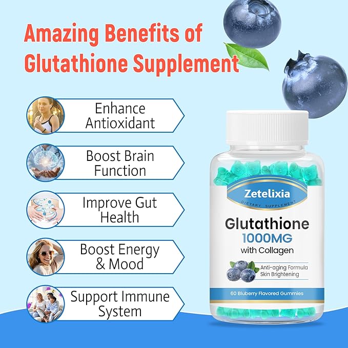 Glutathione Collagen Gummies, Collagen Gummies 60 Count