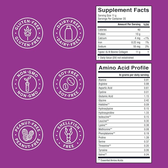 Live Conscious Collagen Powder Hydrolyzed Collagen 20 Servings, 7.8 oz